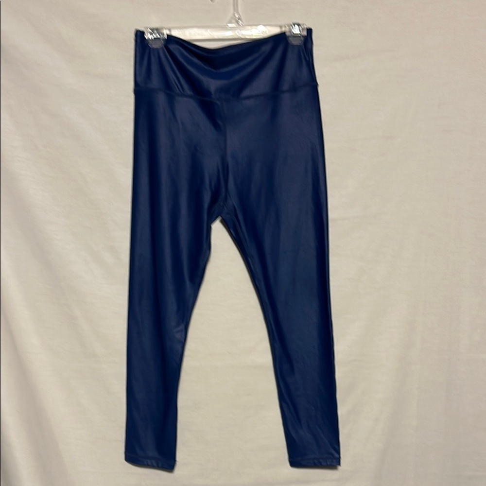 Blue Metallic light and tight  High-Waisted Leggings
